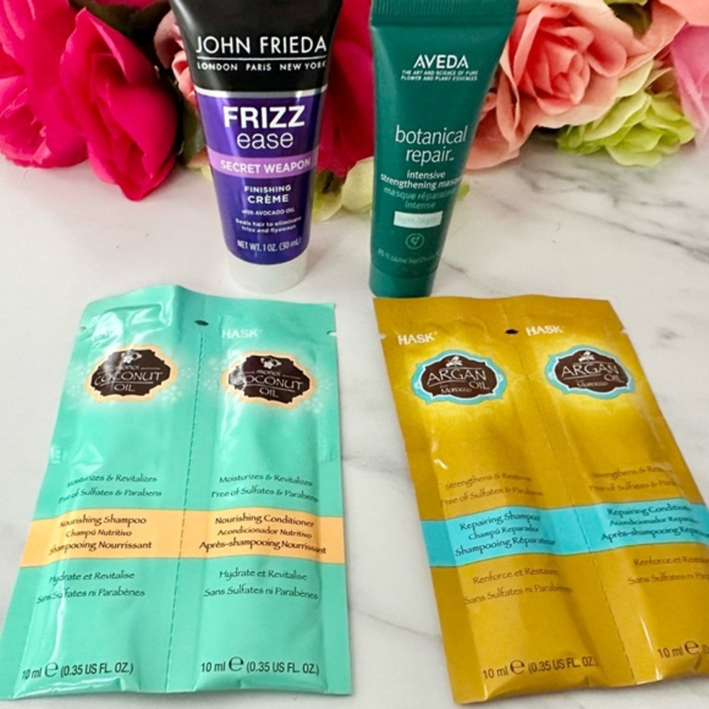 Hair Care Sample Bundle Aveda, John Frieda and Hask